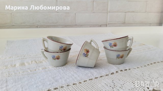Български порцелан/Ретро ракиени чашки, снимка 5 - Антикварни и старинни предмети - 37454774