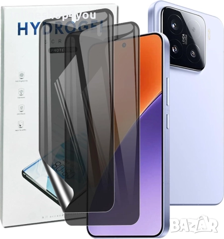 Матов Privacy Хидрогел Протектор за Дисплей за Xiaomi 15, снимка 3 - Фолия, протектори - 51461973
