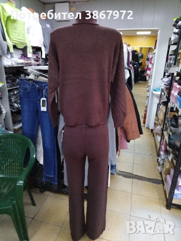 Дамски комплект плетиво декориран със камън, снимка 5 - Спортни екипи - 52627875