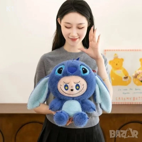 Плюшена играчка Мече Стич Лабубу 30см Stitch Labubu, снимка 2 - Плюшени играчки - 52375800
