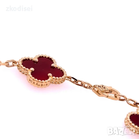 Златна дамска гривна Van Cleef & Arpels 9,72гр. 18,0см. 14кр. проба:585 модел:32143-4, снимка 2 - Гривни - 50657238
