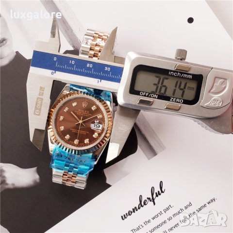 Унисекс часовник Rolex Oyster Perpetual Datejust с автоматичен механизъм, снимка 3 - Дамски - 42385955
