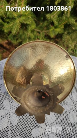 Уникална бонбониера от полиран месинг гравирана маркирана Израел, снимка 5 - Антикварни и старинни предмети - 44392213