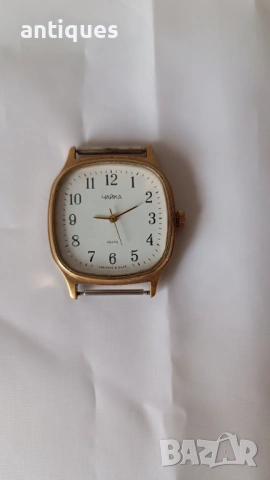 Ръчен часовник - Чайка - Сделано в СССР - позлатен - рядък, снимка 7 - Антикварни и старинни предмети - 53176498