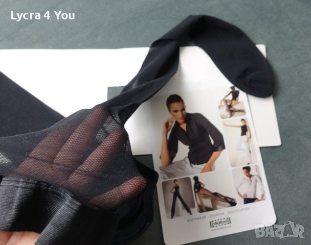 Wolford Luxe 9 Net Stay Up - луксозни силиконови чорапи , снимка 7 - Бельо - 40369547