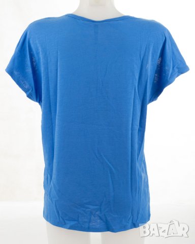 Дамска памучна блуза в синьо Moodo - M, снимка 3 - Блузи с дълъг ръкав и пуловери - 42603864