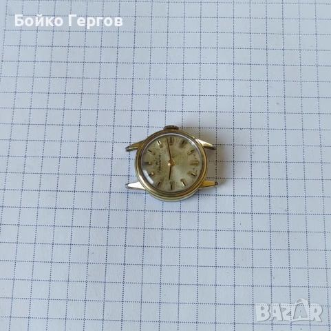 Винтидж швейцарски дамски ръчен часовник HELVETIA-17 JW от 60-те години.Позлатен. РАБОТИ ПЕРФЕКТНО! 