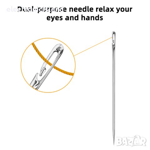 12 броя Слепи игли от неръждаема стомана за лесно вдяване на резбa от страната на иглата, снимка 4 - Други - 40306039