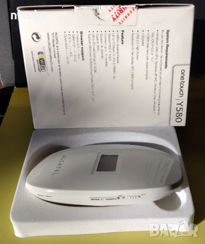 Продавам безжичен Wi-Fi модем Alcatel One Touch Y580, снимка 2 - Рутери - 47659509