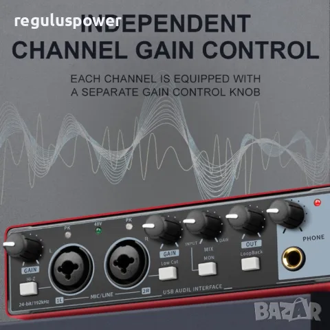 Смесител, професионален USB аудио интерфейс RP-MD22 G2, 24 bit/192kHz, Plug and Play , снимка 10 - Аудиосистеми - 50245571