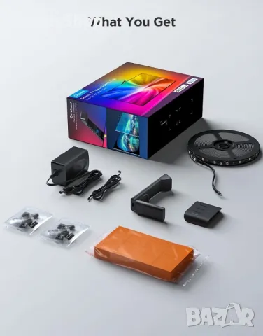 Govee TV Backlight 3 Lite 55-65 инча RGBICW Wi-Fi LED лента за телевизор, снимка 8 - Телевизори - 49766863