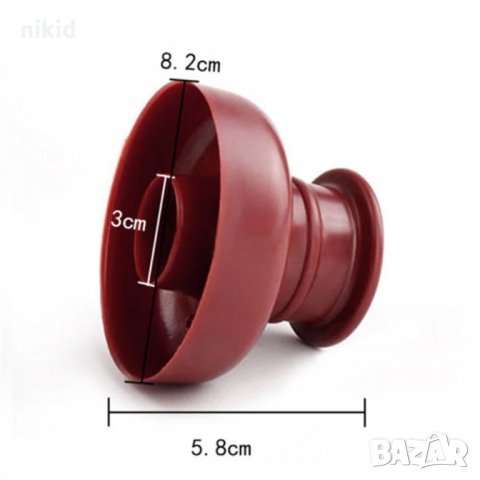 3D кръг с дупка пластмасов резец форма за поничка понички сладки фондан тесто, снимка 5 - Форми - 31894051