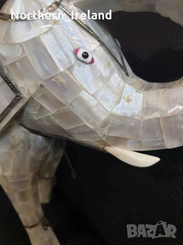 Статуетка слон - седеф , снимка 4 - Антикварни и старинни предмети - 37292819