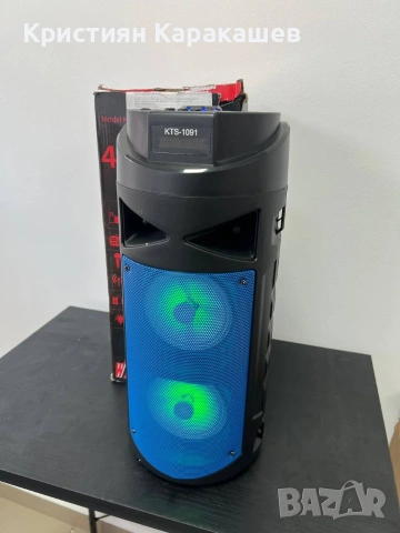 Bluetooth Тонколона KTS-1091, 2*4инча, снимка 2 - Bluetooth тонколони - 54276236
