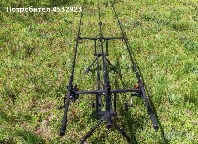 Комплект с по 3 Шарански Въдици OSAKO и 3 Макари OSAKO  8000 или10000 + Шаранджийска стойка ВЪДИЦИ:, снимка 3 - Въдици - 54192456