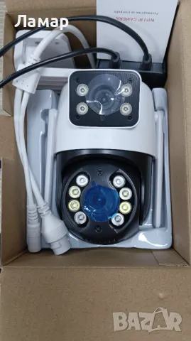 Двойна IP камера 6MP WiFi iCSee безжична нощно виждане, снимка 6 - IP камери - 45060514