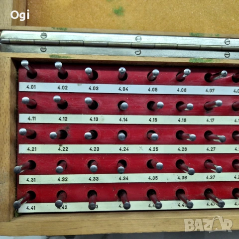 Комплект Мерителни щифтове 4-5мм , снимка 4 - Шублери - 48785139