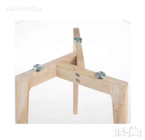 Маса със стъклен плот, Холна масичка, Помощна, до 5кг, 50* 45см, снимка 3 - Бюра - 41861383