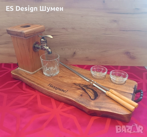 Диспенсър за алкохол (Орех), снимка 4 - Подаръци за мъже - 52429892