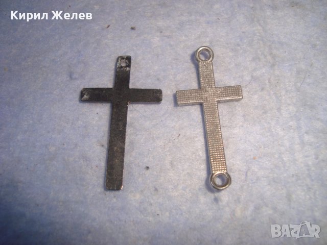 Две МЕТАЛНИ АРТ КРЪСТЧЕТА ЕДНОТО НАГРЪДНО СТОМАНЕНО ДРУГОТО ПОСРЕБРЕНО за ГРИВНА 21292, снимка 4 - Други - 36974335