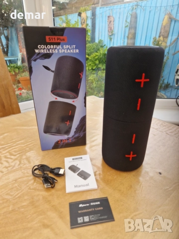 CYBORIS 2 в 1 преносим, разделим, 40W двоен Bluetooth високоговорител, снимка 9 - Bluetooth тонколони - 51995097