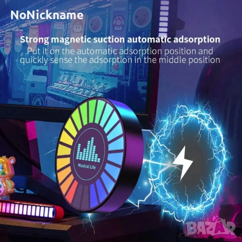 RGB LED Ароматизатор и ритъм лампа, автомобилна амбиентна светлина, ритмично осветление, еквалайзер, снимка 3 - Аксесоари и консумативи - 53371811