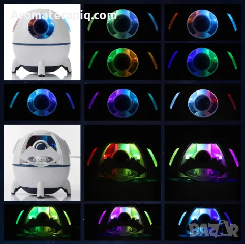 Арома дифузер Астронавт в космическа капсула с LED светлини 220 мл, снимка 5 - Други стоки за дома - 49605807