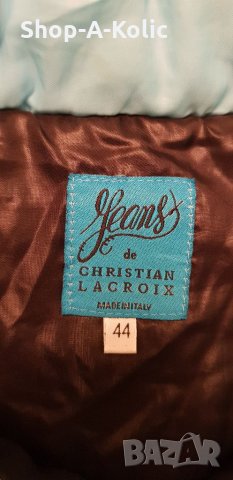90s Jeans De CHRISTIAN LACROIX Turquoise Blue Vest, снимка 6 - Елеци - 35135697