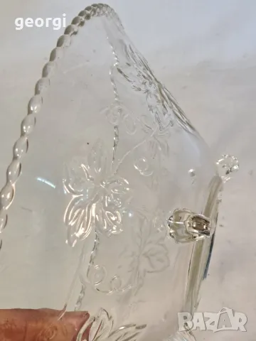 ретро стъклена купа,  фруктиера 22/2, снимка 4 - Аксесоари за кухня - 49180836