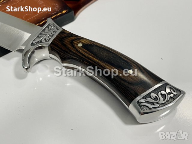 Уникален масивен ловен нож с кожена кания, снимка 2 - Ножове - 38417192