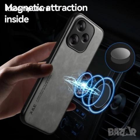 Xiaomi Redmi Note 14 5G Удароустойчив Кожен Калъф и Протектор, снимка 5 - Калъфи, кейсове - 50904560