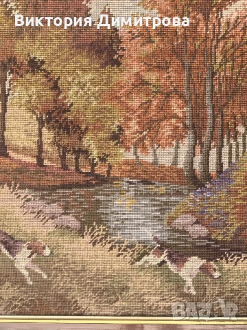 Гоблен "На лов" , снимка 5 - Гоблени - 51408879