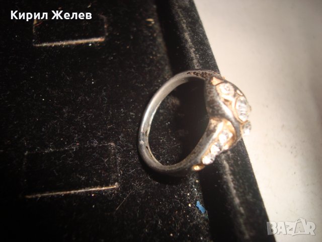 ВИНТИДЖ АРТ ПОСРЕБРЕН ПРЪСТЕН с КРИСТАЛЧЕТА 17554, снимка 5 - Пръстени - 31246919
