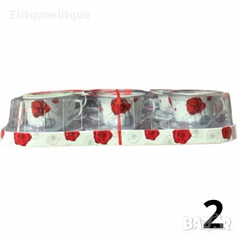 Керамичен сервиз за кафе/чай – Комплект от 12 броя, снимка 5 - Сервизи - 52333539