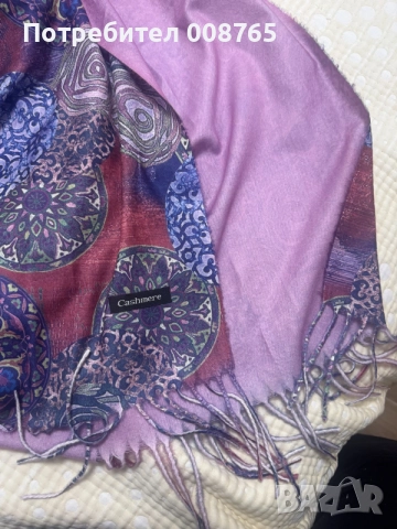 Шал Cashmere / Кашмир, снимка 2 - Шалове - 56440188