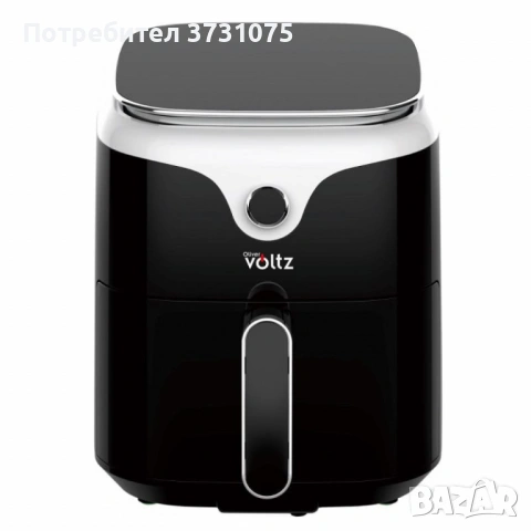 Фритюрник AirFryer Voltz, 1400W, 3.5л., Горещ въздух, Таймер, до 200°С, Дигитален, подвижна скара, снимка 4 - Фритюрници - 54329447