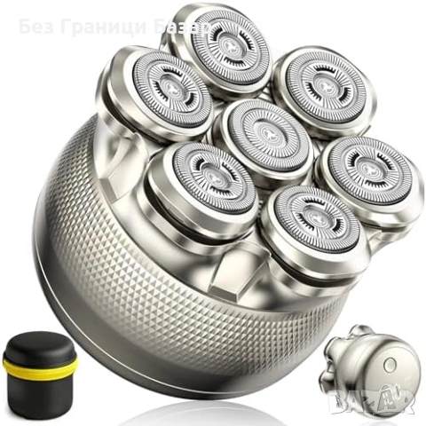 Нова Електрическа самобръсначка за плешива глава 7D LED бръснене мъже