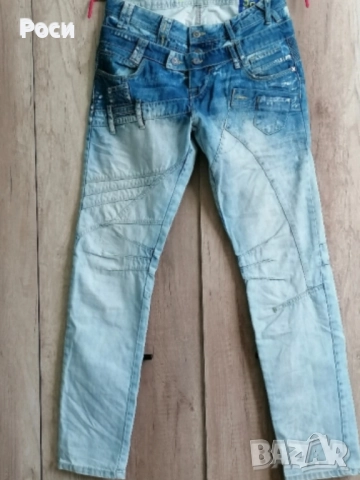 Дънки с двойна Талия CIPO & BAXX Л, снимка 6 - Дънки - 52450670