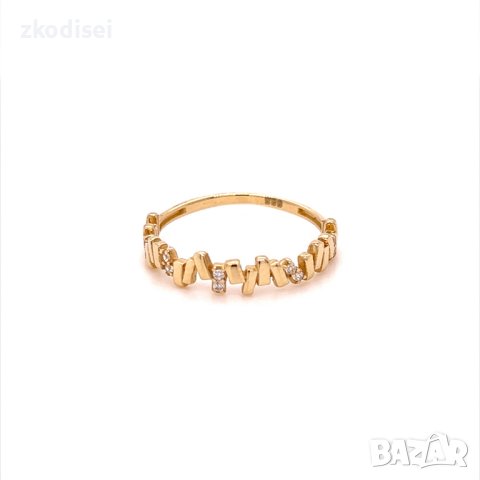 Златен дамски пръстен 1,42гр. размер:56 14кр. проба:585 модел:20012-2, снимка 1 - Пръстени - 42528377