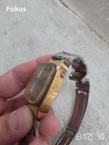 Часовник Польот Poljot автомат с позлата AU10 - работи, снимка 3 - Антикварни и старинни предмети - 53367456