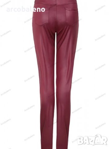 Дамски модни панталони от еко кожа, 3цвята - 023, снимка 7 - Панталони - 39436596