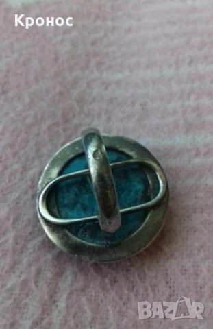 Сребърен пръстен с тюркоаз, снимка 4 - Пръстени - 30543312