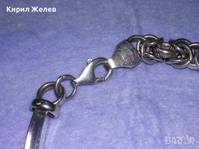 ВЕРСАЧЕ ШАРМАНТНА СРЕБЪРНА ДИЗАЙНЕРСКИ АРТ МОДЕЛ ГРИВНА СРЕБРО 925 МАЙСТОРСКО БУТИКОВО БИЖУ 40568, снимка 16 - Гривни - 42615288