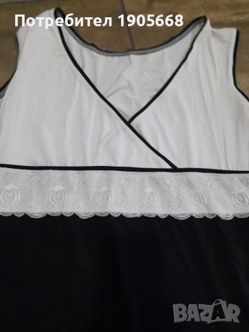 Черно-бяла дамска рокля № XL
