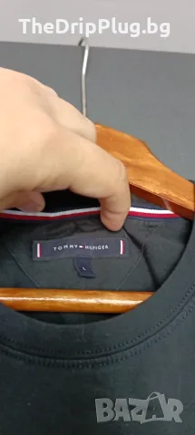 Tommy Hilfiger размер L мъжка тениска в черно , снимка 2 - Тениски - 55776925