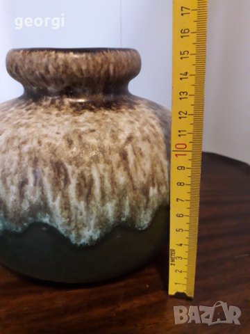 Немска керамична ваза ръчна изработка , снимка 5 - Колекции - 31874676