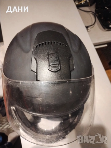 Мото каска черен мат размерXL61, с вградени слънчеви очила освен предпазна слюда.Делта спорт, снимка 12 - Аксесоари и консумативи - 53238719