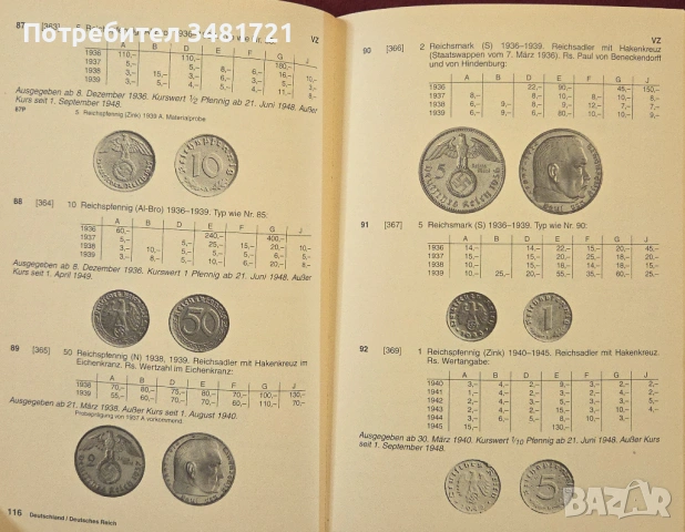 Каталог монети / Kleiner Deutscher Münzkatalog 2002. Von 1871 Bis Heute, снимка 6 - Енциклопедии, справочници - 54244300