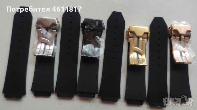 Каишки за часовник HUBLOT 26-19мм, снимка 8 - Каишки за часовници - 51988388