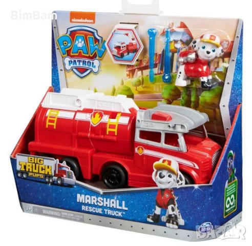 Paw Patrol Marshall Big Truck Pups - голяма пожарна кола Маршал Rescue Truck / ORIGINAL